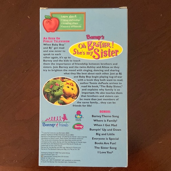 Barney set of 3 VHS tapes Fun & Educational videos - Picture 3 of 6